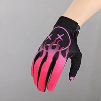 AliExpress FISTPLAST 24new fistplast Personality Pink Flame women Wheel Glitz Riding dirt bike long finger touch screen gloves