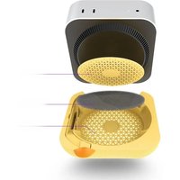 Updated Improved Heat Dissipation with Power Button Cute Duck Base Bracket for Apple Mac Mini M4 Cooling Front Creative Cute