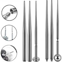 5/10Pcs Titanium 14/16G Insertion Pin Taper for Internal & External Nostril Piercing Taper Push in Earrings Body Piercings Tool