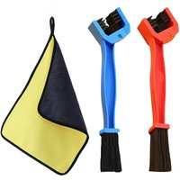 AliExpress NONE Promotion Package 3PCS bicycle motorcycle portable chain brush towel cleaning and maintenance kit