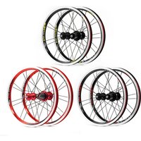 AliExpress NONE CHOOEE Bicycle Accessories Folding Bike Wheels 16 Inch V Brake Bicycle Front +Rear Wheels 8/9/10/11 Speed 16H/20H Cycling Part