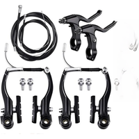 AliExpress NONE MTB Bike V Brake Caliper Set AL Mountain Bicycle BMX Cruiser Linear Pull Braking Clamp Set With Brake Pads and levers