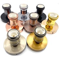 6 COLORS Polished Metal Lamp Bases Electroplating Vintage Retro E26 E27 Lamp Holder Light Socket Lamp Bulb Socket