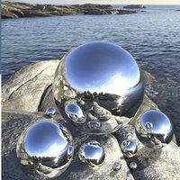 Reflective Garden Sphere Stainless Steel Gazing Ball Mirror Polished Hollow Ball Floating Balls 51mm2pcs76mm2pc100mm1pc150mm1pc