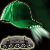 AliExpress NONE 5 LED Cap Hat Head Fishing Camping Bike Night Light Equipment (not Include The Cap) Tools