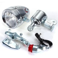 AliExpress NONE Bicycle 12V 6W Generator Headlight Tail Light For Head Lamp Friction Dynamo Ligh