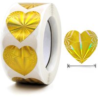 100-500pcs Glitter Heart Stickers Valentine's Day Sparkling Heart Stickers Holiday Party Decoration Seal Label