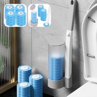 18/24Pcs New Disposable Toilet Brush Clean Tool Bathroom Cleaning Sponge Brush With Replacement Head Cleaning Kit Wc Accessories