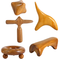 5Styles Vietnam Fragrant Wood Body Foot Reflexology Acupuncture Thai Massager Roller TherapyRoller Gua Sha Massager