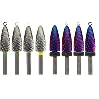 RolinStar Carbide Long Shank 2 way Corn Left+Right hand Nails Accessories Remove gel removel varnish Nail Drill Bit