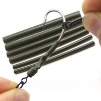 50PCS 1.6mm/2.6mm/3.6mm Rig Tube Matte Rubber Fishing Heat Shrink Tube Replaceable Universal Fishing Hook Line Sleeves