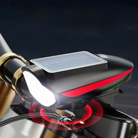 AliExpress KDULIT Bicycle Light Horn USB Bike Headlight 1200mAh Led Solar Power MTB Bike Electric Bell 140dB Night Riding Bicycle Accessories