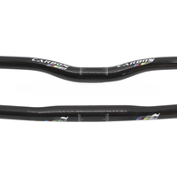 AliExpress NONE New Mountain Bike 3K Full Carbon fibre Handlebar carbon Bicycle handlebar flat rise MTB Small bore bar 25.4x580-720mm light part