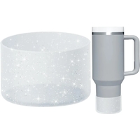 1/2Pcs Protective Bling Silicone Boot Sleeve Compatible with Tumbler 20-40oz & Hydro Flask Drinkware