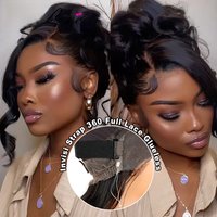Body Wave Invisi Strap 360 Full Lace Wig Human Hair 5x5 Glueless Pull Go Wigs with Elastic Drawstring 13x6 HD Lace Frontal Wig