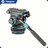 Fotopro Video Fluid Head Drag Pan Panoramic Tripod Head with Quick Release Plate Max Load 10kg for Cameras Camcorders MH-10S