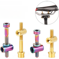 AliExpress DEEMOUNT M5x30/40mm Seatpost Bolts Titanium Alloy Bicycle Saddle Fastening Screws M4 Hex Slot CNC-machined TC4 Ti MTB Road Bike Parts