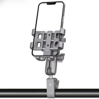 AliExpress FANAUE Motorcycle Motorbike Phone Mount Aluminum Alloy with Vibration Dampener ATV/ UTV Bike Scooter Handlebar Cell Holder
