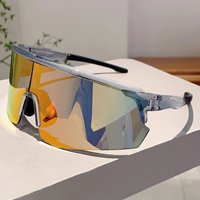 AliExpress KAMMPT Semi-rimless Sports Sunglasses New Oversized Wrapped Round Outdoor Protective Goggle Women Trendy Mirror Cycling Shades