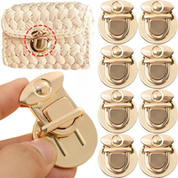 3pcs Women's Locks Clasp DIY Craft Hand Bags Purse Catch Buckles Metal Snap Clasp Closures Wallet Fasteners Wallet Buckle Totes