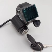 AliExpress NONE LED Thumb Throttle Accelerator Key Power Lock 5-99V Voltage Display Finger Turn for E-bike Scooter Bike Bicycle Accessories