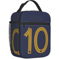 Mbappes Soccer Thermal Insulated Lunch Bag Women French KM Football Portable Lunch Container Camping Travel Storage Food Box