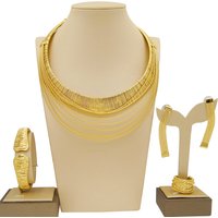 Women Original Gold color Jewelry Party Luxury Rings Simple Style Necklace Earrings Free Shipping Africa