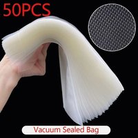 50pcs BPA-Free Kitchen Reusable Food Vacuum Sealer Bags Food Vacuum Packaging Sealing Bags Food Preservation Sealed Bags