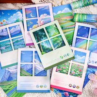 20pcs Stars, Oceans, Forests, Mountains, Clouds, Flowers View Materials Paper DIY Handmade Materials Scrapbook Decoration paper