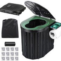 Toilette de camping portable avec couvercle et porte-papier, toilette d'urgence pour adultes et enfants, seau d'hygiène, toilette de voyage pour voiture