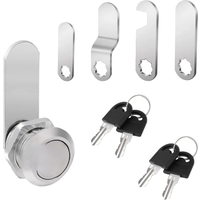 Cabinet Locks Letterbox Lock Cam Lock Set with 2 Keys and 4 Different Lock Plates for Door Cabinet Mailbox Drawer Cupboard