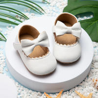 KIDSUN Baby Girl Shoes Princess Dress PU Rubber Bottom Non-slip Butterfly Knot Infant Crib First Walkers Toddler Shoes Newborn