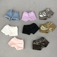 Fashion Denim Jeans Leather Shorts For Barbie Doll Clothes Outfits Trousers For Blythe 1/6 Dolls Accessories Toys