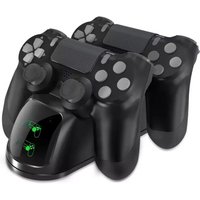 DOBE Fast Charg Station for Playstation 4 Controller with 2 Charge Ports,Real Time Charging LED Indicator, DC 5V USB TP4-889