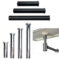 Different Size Custom Basin Pipe Tube Bathroom Sink Bottle Trap Drainpipe Sink Pop Up Drain Extension Washbasin Pipe Extension