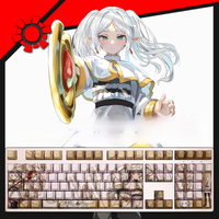 108 Keys/set Frieren Beyond Journey's End Keycap PBT Backlit Keycaps Cartoon Anime Gaming Key Caps For ANSI 61 87 104 108