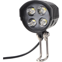 AliExpress Toptrek 36V 48V 60V E-Bike Horn Light Electric Bicycle 4 LED Headlight 12W Waterproof 2 in 1 Horn and Light Switch Bicycle Flashlight