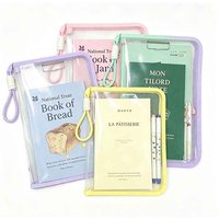 Transparent A4 File Bag Large-capacity Textbook Storage Zipper Student Hand-held Thickened Waterproof Storage Bag