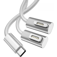 100W Magsafe 1 2 to USB TypeC Adapter Macbook Air Pro Charger Zinc Alloy Magnetic Plug Laptop Fast Charging Cable Converter Cord