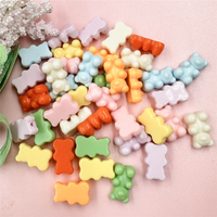 About 11*18mm 25Pcs Candy Colored Bear Acrylic Beads For DIY Jewelry Earring Bracelet Mobile Phone Chain Making Materials