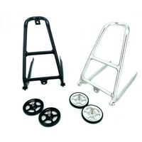 AliExpress NONE For Brompton Folding Bike Rear Rack Aluminum Alloy Ultralight Cargo Racks With Easywheel Bicycle Luggage Carrier