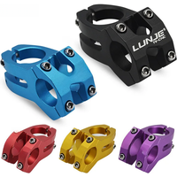 AliExpress LUNJE Bicycle Handlebar Stem MTB Power Short 45mm Mountain Bike Bridge 25.4/31.8mm Pipe Cycling Stem Riser Table