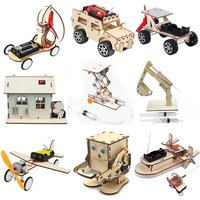 School Projects Teaching Educational Equipment Simulation Cabin Wooden Child 3D Handmade Wood House Model DIY Jigsaw Puzzle Toy