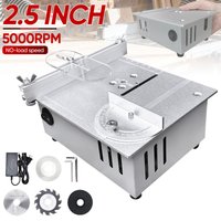 Mini piła stołowa DC24V 96W, wysokowydajna elektryczna piła stołowa z 7-stopniową regulacją prędkości, do majsterkowania i modelarstwa, ostrze 63mm