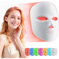 Wireless 7 Colors LED Face Mask Red Blue Light Therapy Skin Firming Brightening Rejuvenation Anti Aging Beauty Device