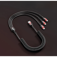 3 in 1 66W Fast Charging Cable Type C Cable Micro USB Cable for iPhone Charging Cable for Samsung Xiaomi Huawei Charger Cable