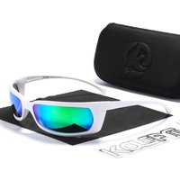 KDEAM Fresh Color Sport Goggles UV400 Polarized Sunglasses Men Lightweight Sun Glasses Fishing Unisex Size Includes Zipper Case