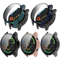Full PC Protective Case For Xiaomi MI Watch Color Sport Global Version Screen Protector Cases Cover + Tempered Glass Film Clear