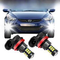 2X Car LED Fog Light Bulb For Hyundai Elantra 2007-2016 2010 2011 2012 2013 2014 2015 Accessories Automoble Front Fog Light