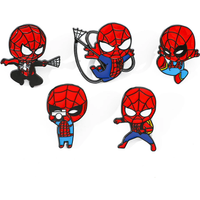 3/5 Pcs Cute cartoon Creative Personality Spider-Man Zinc Alloy brooch Film and television characters Metal Badge Enamel Badge
